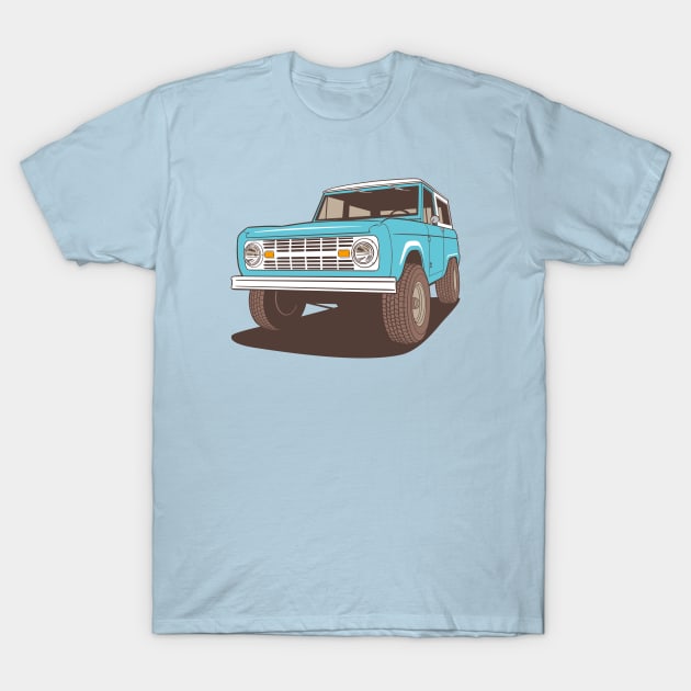 BLUE BRONCO T-Shirt by OldSkoolDesign